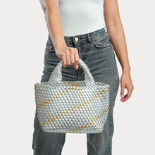 Load image into Gallery viewer, Lexi Metallic Woven Tote by Ahdorned