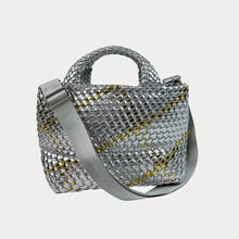 Load image into Gallery viewer, Lexi Metallic Woven Tote by Ahdorned