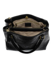 Load image into Gallery viewer, Shawna Triple Zip Satchel Crossbody in Saddle