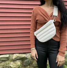 Load image into Gallery viewer, Sylvia Quilted Vegan Leather Sling Bag by Ahdorned