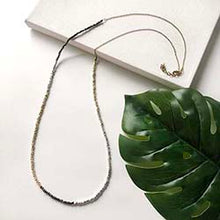 Load image into Gallery viewer, Long Metallic Block Necklace
