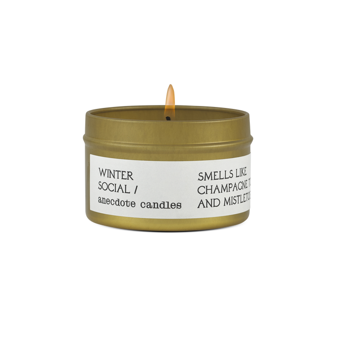 Winter Social Gold Travel Tin Candle (Limited Edition)