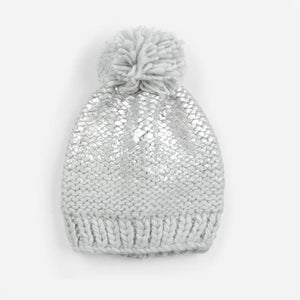 Pearl Metallic Knit Hat