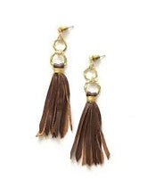 Load image into Gallery viewer, Leather Fringe Earring