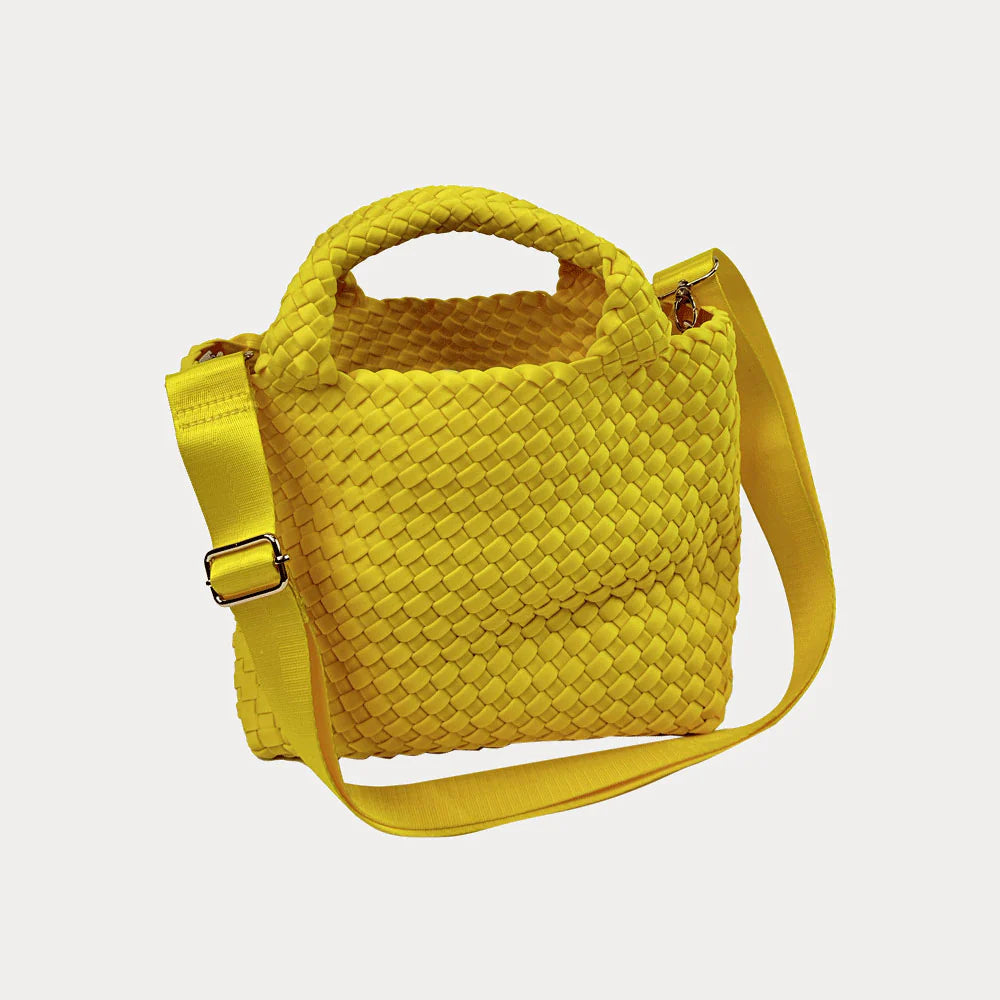 Lucy Small Woven Neoprene Tote by Ahdorned