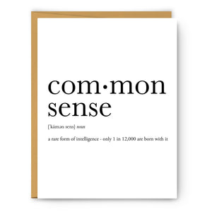Common Sense Definition - a rare trait