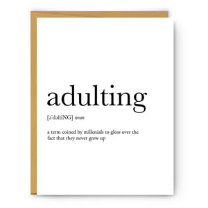 Adulting Definition - Everyday Card