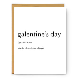 Galentine's Day Definition card