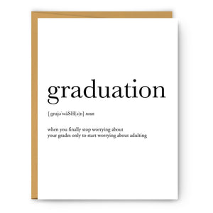 Graduation Definition - Graduation Card