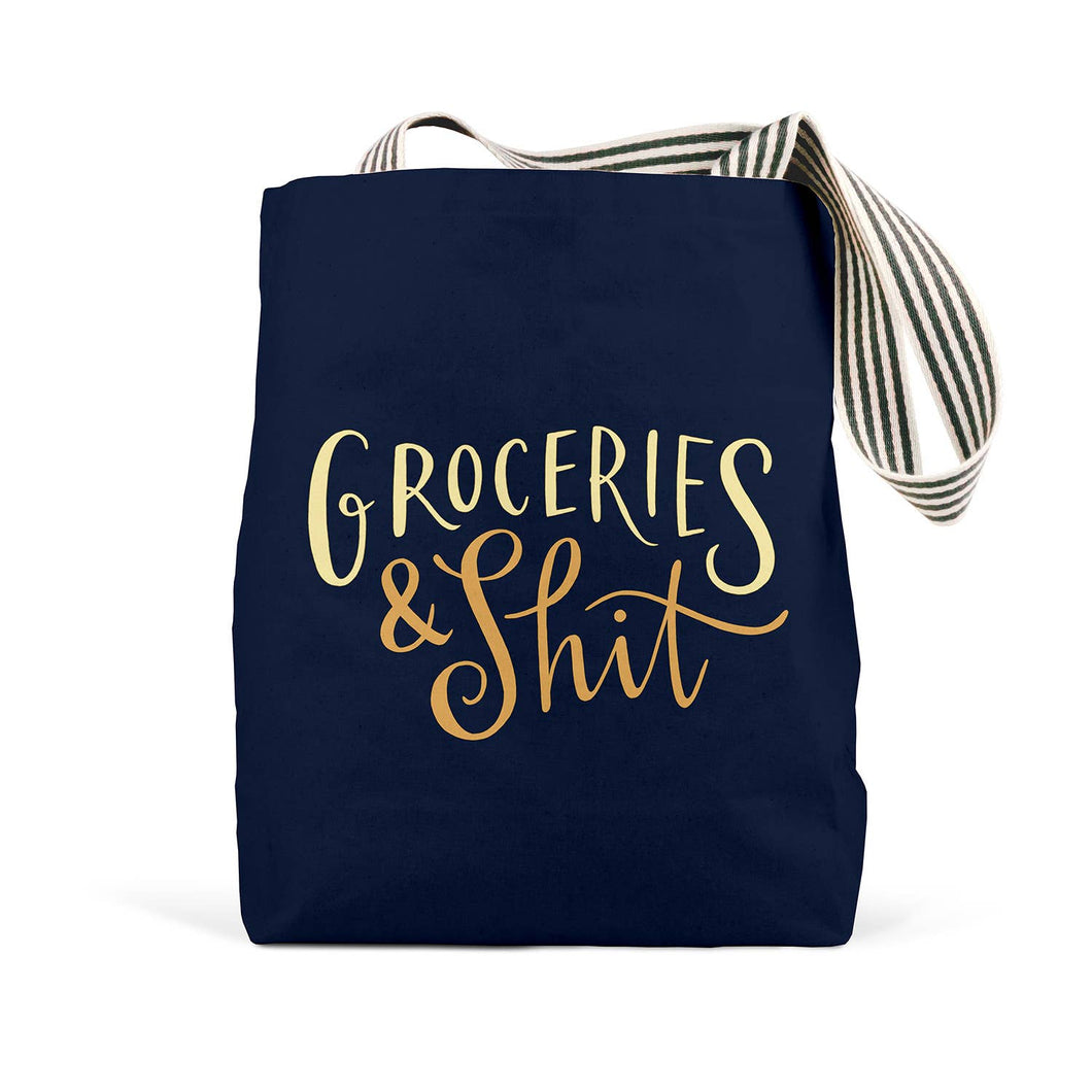 Groceries & Shit Tote Bag (Navy)