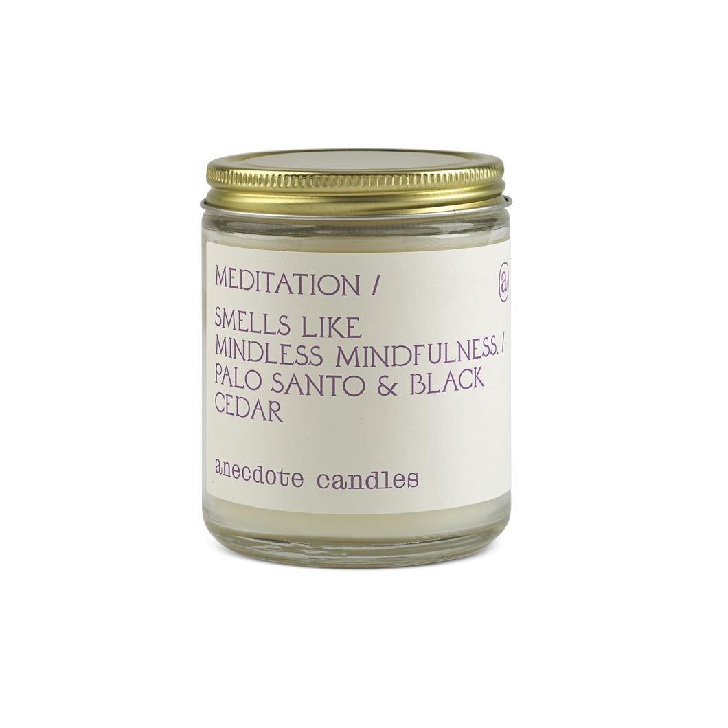 Meditation (Palo Santo & Black Cedar) Glass Jar Candle