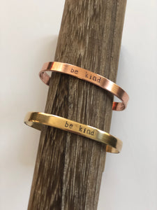 Copper Mantra Cuff in multiple sayings