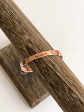 Load image into Gallery viewer, Copper Mantra Cuff in multiple sayings