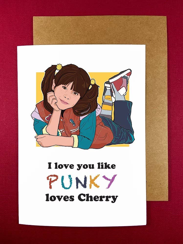 “Punky loves Cherry” Punky Brewster Friendship Greeting Card