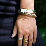 Interlocking Ripple Bracelet in gold, silver or copper