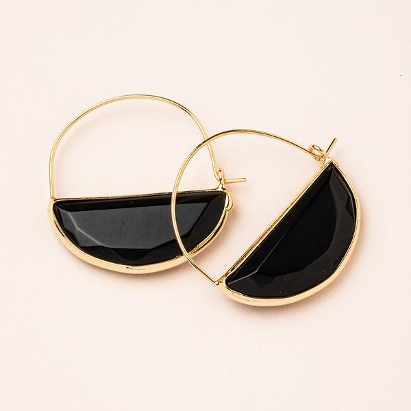 Stone Prism Hoops- assorted stones