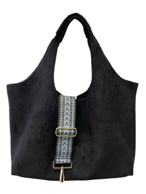 2 in 1 suede hobo bag by ahdorned