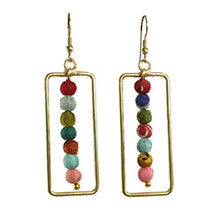 Load image into Gallery viewer, Framed Kantha earrings