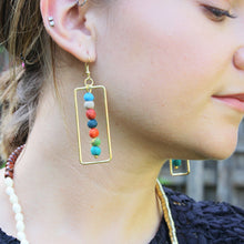 Load image into Gallery viewer, Framed Kantha earrings
