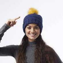 Load image into Gallery viewer, Snap On Pom Pom Beanie in assorted colors