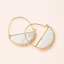 Load image into Gallery viewer, Stone Prism Hoops- assorted stones