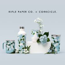 Corkcicle x rifle paper co hydrangea collection
