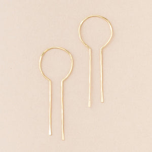 Refined Keyhole Hoop Earrings in gold or silver