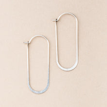 Load image into Gallery viewer, Refined Oblong Hoop in silver or gold