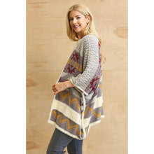 Load image into Gallery viewer, Aztec Kimono Sleeve Sweater Cardigan