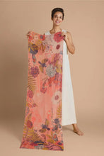 Load image into Gallery viewer, 100% Linen Summer Woodland in Petal Scarf
