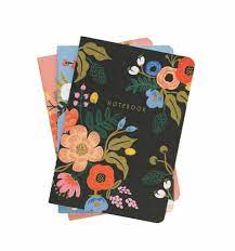 set of 3 Lively Floral Notebooks