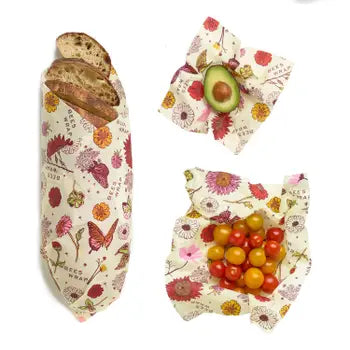 Bee's Wrap- 3 pack assorted, available in 5 patterns