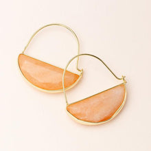Load image into Gallery viewer, Stone Prism Hoops- assorted stones