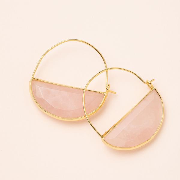 Stone Prism Hoops- assorted stones