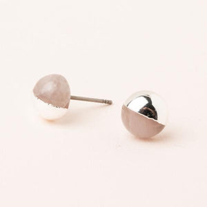 Dipped Stone Stud- assorted stones