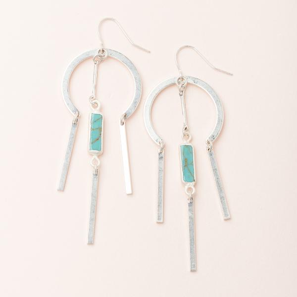 Dream Catcher Earring in Turquoise with silver or gold