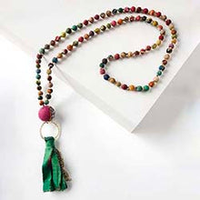 Load image into Gallery viewer, Kantha Spice Tassel Necklace