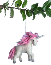 Load image into Gallery viewer, Magical Unicorn Ornament-pink or white